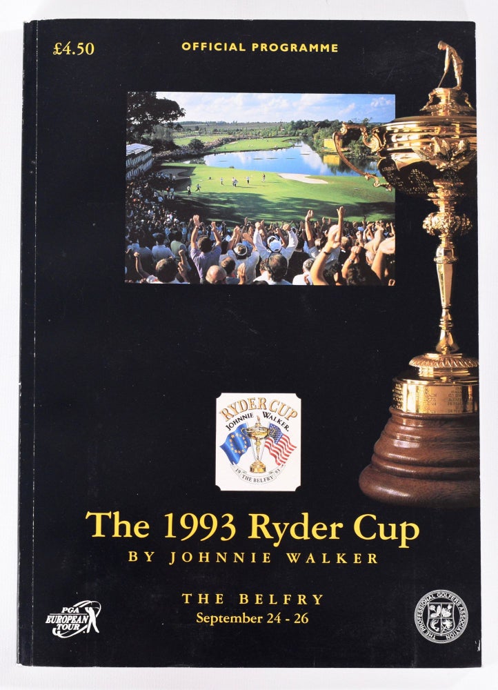 Item #8036 Ryder Cup 1993 Official Programme. P G. A.