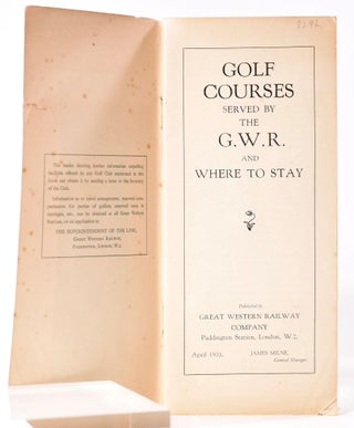 Golf Courses Served by the G.W.R.