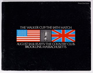 Item #8350 Walker Cup 1973 Official Golf Programme. R, A