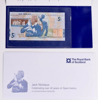 Jack Nicklaus £5.00 note and commerative holder/envelope