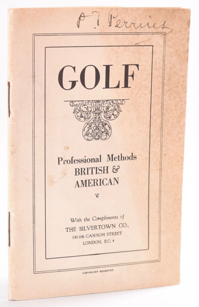 Item #8555 Golf: Professional Methods British & American.; Illustrated with special photographs of George Duncan. MacBeth Jas. Currie.
