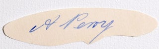 Item #8606 cut signature. Alfred Perry