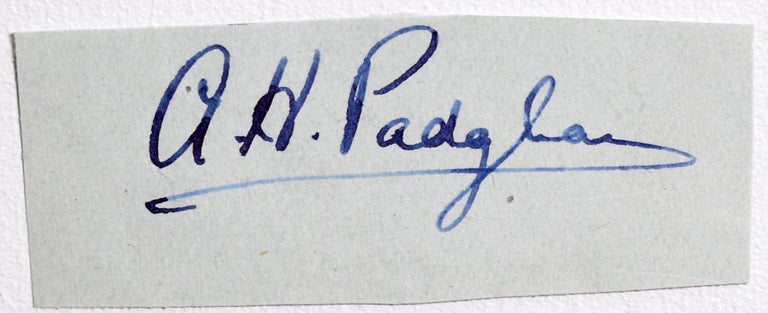 Item #8607 Cut Signature. Alf Padgham.