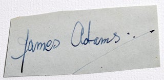 Item #8608 Cut Signature. James Adams