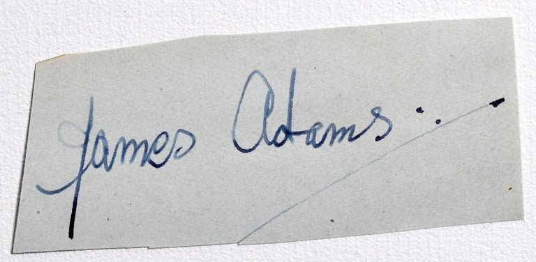 Item #8608 Cut Signature. James Adams.