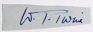 Item #8612 Cut Signature. W. T. Bill Twine