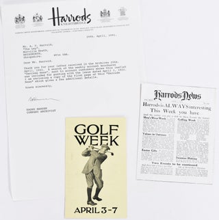Item #8816 "Golf Week", advertising flyer. Vardon, Braid, Taylor, Herd, Ray, Duncan, White all...