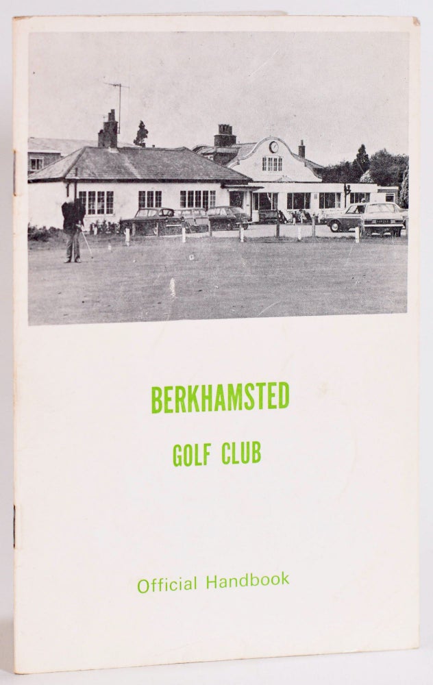 Item #9056 Berkhamsted Golf Club. Handbook.