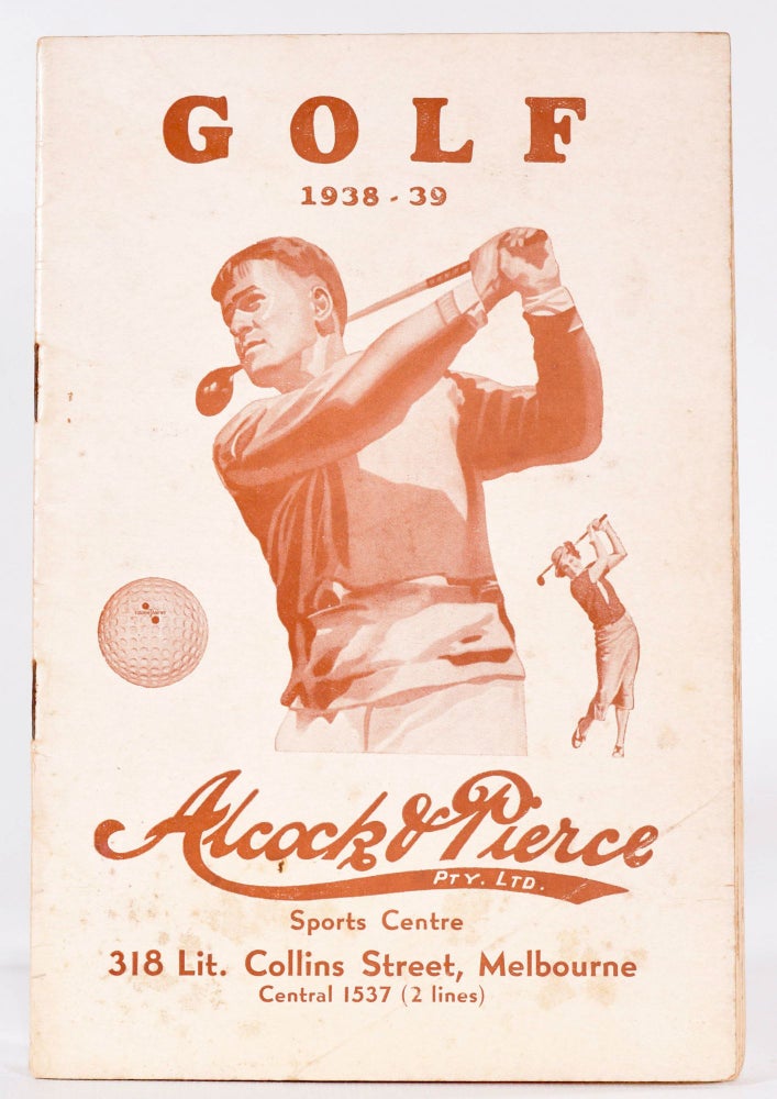 Item #9088 Golf 1938-39 (equipment catalogue). Alcock, Pierce, Bobby Jones cover.