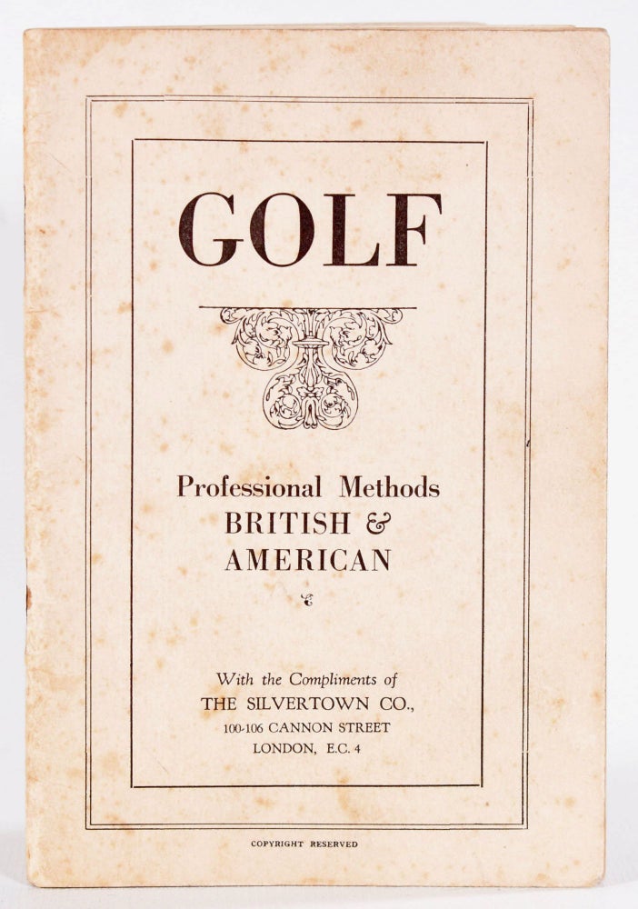 Item #9106 Golf: Professional Methods British & American.; Illustrated with special photographs of George Duncan. MacBeth Jas. Currie.