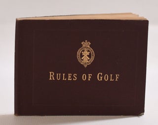 Item #9746 Rules of Golf as Approved by the Royal and Ancient Golf Club of St Andrews adopted...