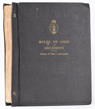 Item #9866 Decisions By the Rules of Golf Committee of the Royal and Ancient Golf Club ca 1956....
