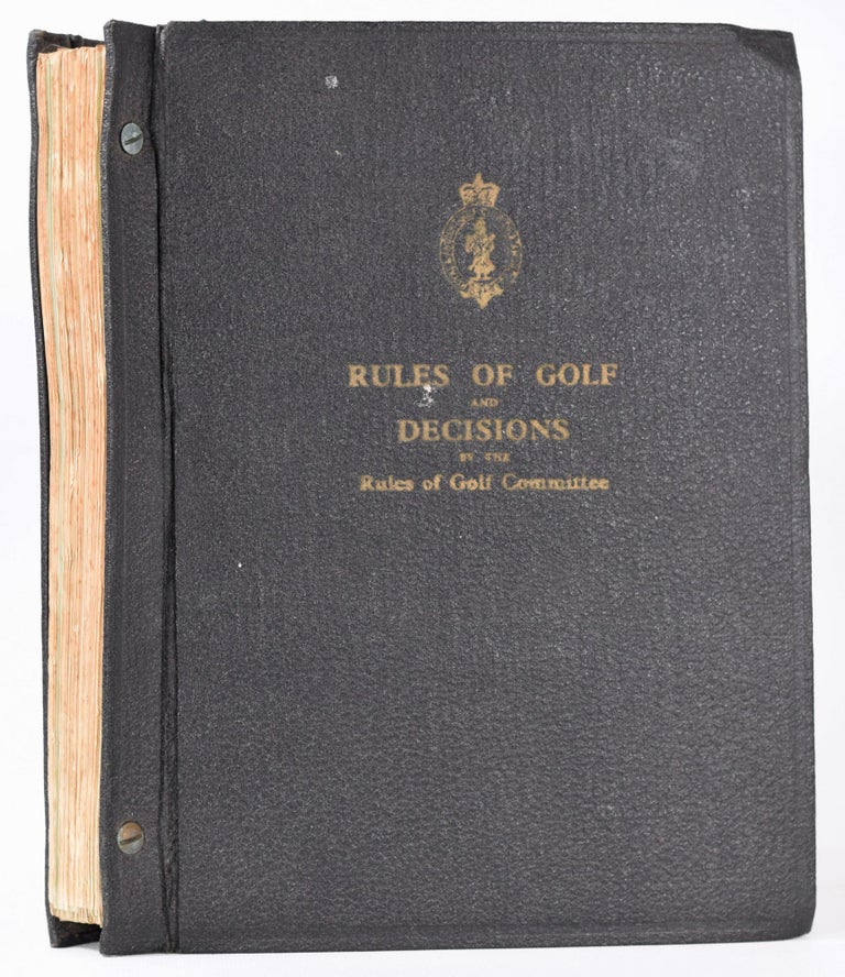 Item #9866 Decisions By the Rules of Golf Committee of the Royal and Ancient Golf Club ca 1956. Royal, Ancient Golf Club of St. Andrews.
