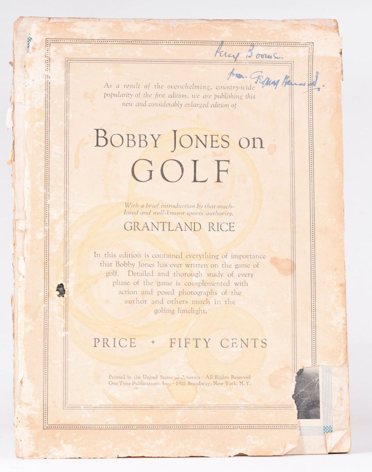 Item #9878 Bobby Jones on Golf. Robert Trent Jr Jones.