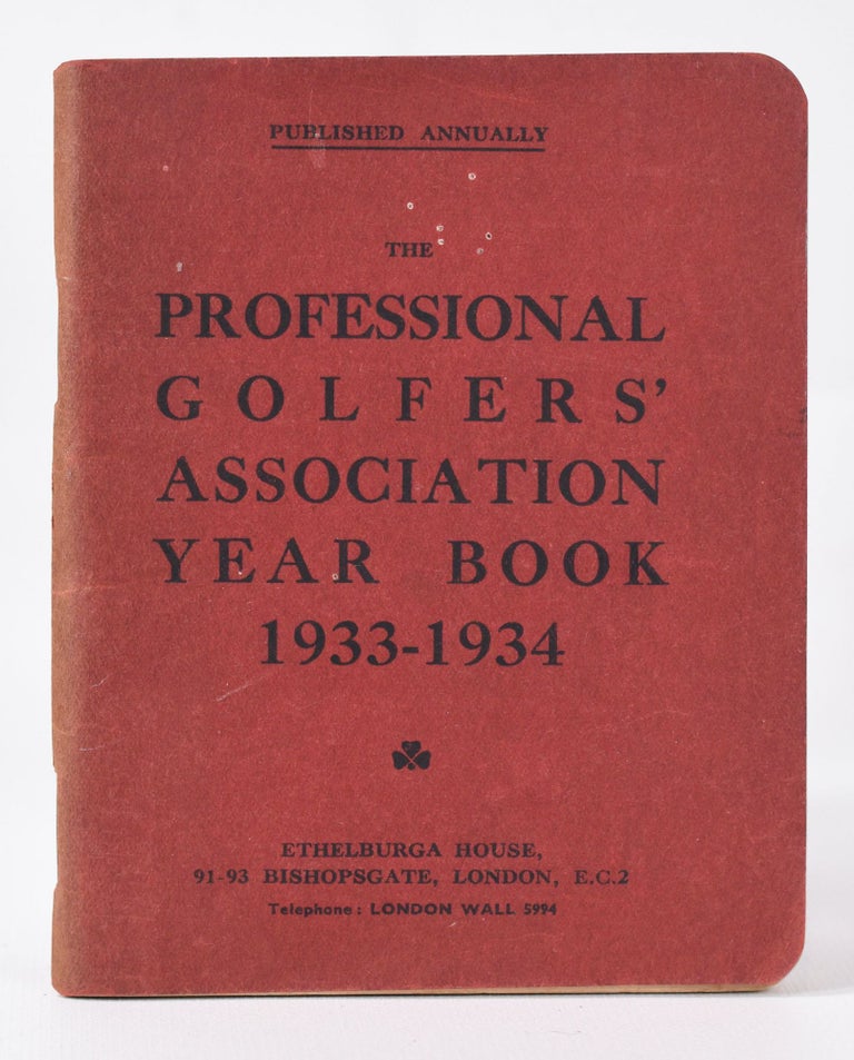 Item #9928 The P.G.A. Yearbook 1933/34. Professional Golfers Association, UK.